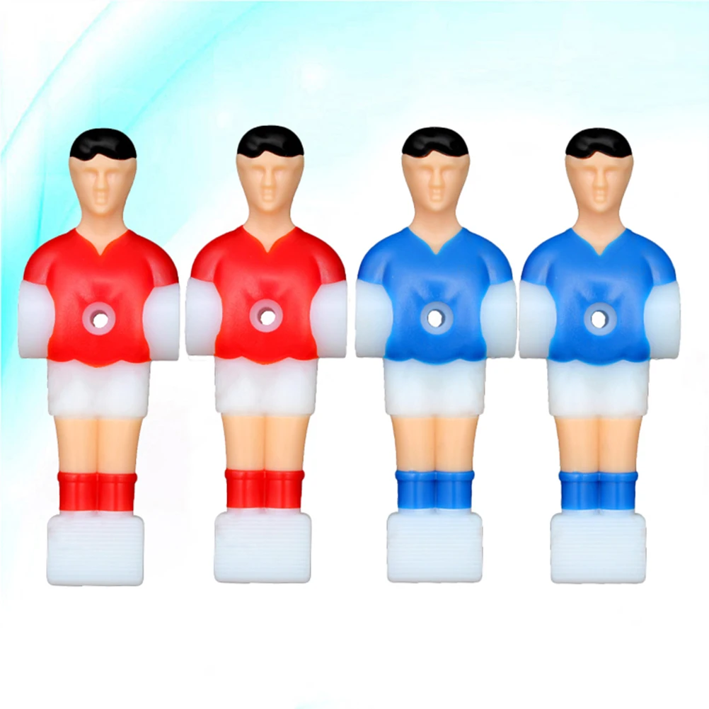 

4pc Foosball Men Soccer Table Football Replacement Players Tournament Style Plastic Accessories For 1.2M Foosball Tables Red