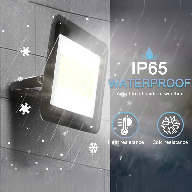 MANVIV-Reflectores Led para exteriores IP65, foco impermeable de 220V, blanco neutro, frío y cálido, iluminación de inundación para pared de calle