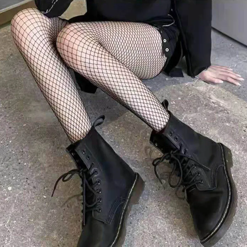 Neue Frauen Sommer sexy weiße Medien hohe Taille Fisch netz Strumpf Lolita Stricken Strumpfhosen Mesh Cosplay Zubehör Strumpfhosen Hosery – Detail 11