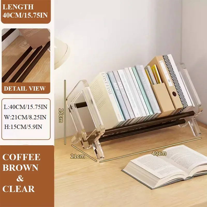 Mini small bookshelf on desktop simple book shelf tabletop stand office furniture for home storage