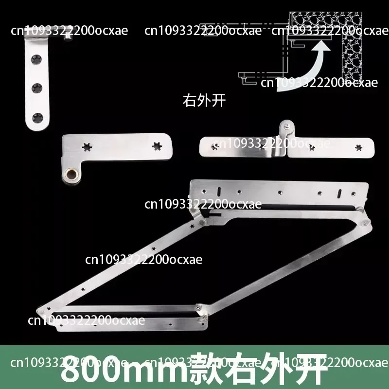 180-degree Fully Open Folding Room Door Hardware Set Without Lower Rail, Full Door Track Hinge