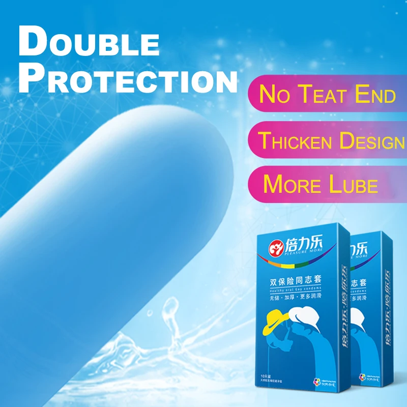 10Pcs Condoms Sex Toys for Couople Adult Health Oral Gay Penis Sleeve Condom Anal Sex 0.68mm Thick Condoms Dick Sex Supplies