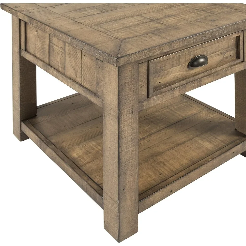 Monterey Massivholz Beistell tisch zurück gefordert natürlich, 24 "d x 24" w x 24 "h, Wohnzimmer, Haushalt