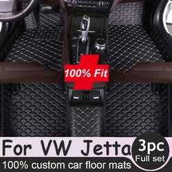 Car Floor Mats For Volkswagen VW Jetta Bora A4 1999~2004 Rug Carpet Auto Interior Parts Pad Luxury Leather Mat Car Accessories