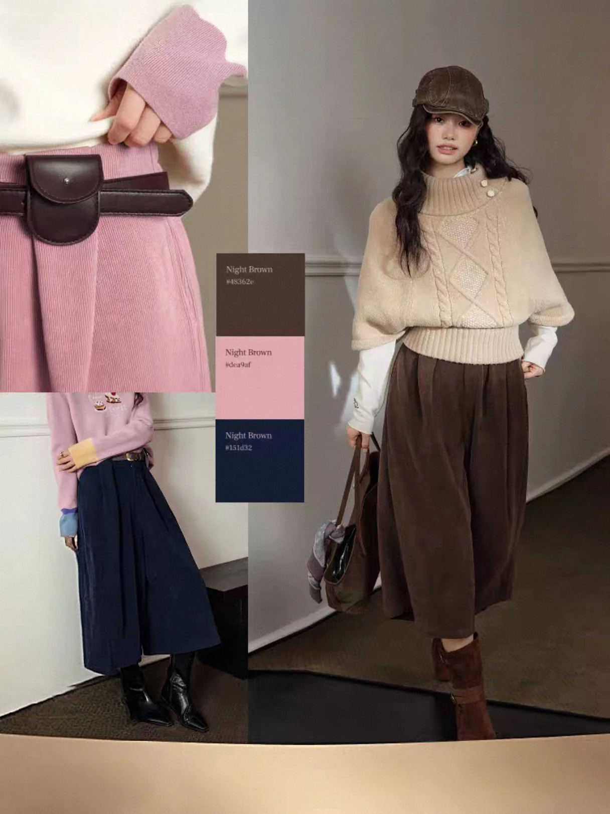 

Коричневые вязаные штаны из синели прямого кроя, повседневные, синие, осенне-зимние, новые, женские, широкие, длиной до щиколотки, простые, для повседневной носки