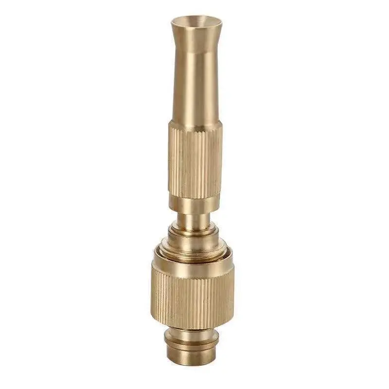 Copper Water Pipe Adapter High Pressure Water Hose Nozzle Direct Spray Sprinkler Quick Connector Hose Adjustable Pressure Garden