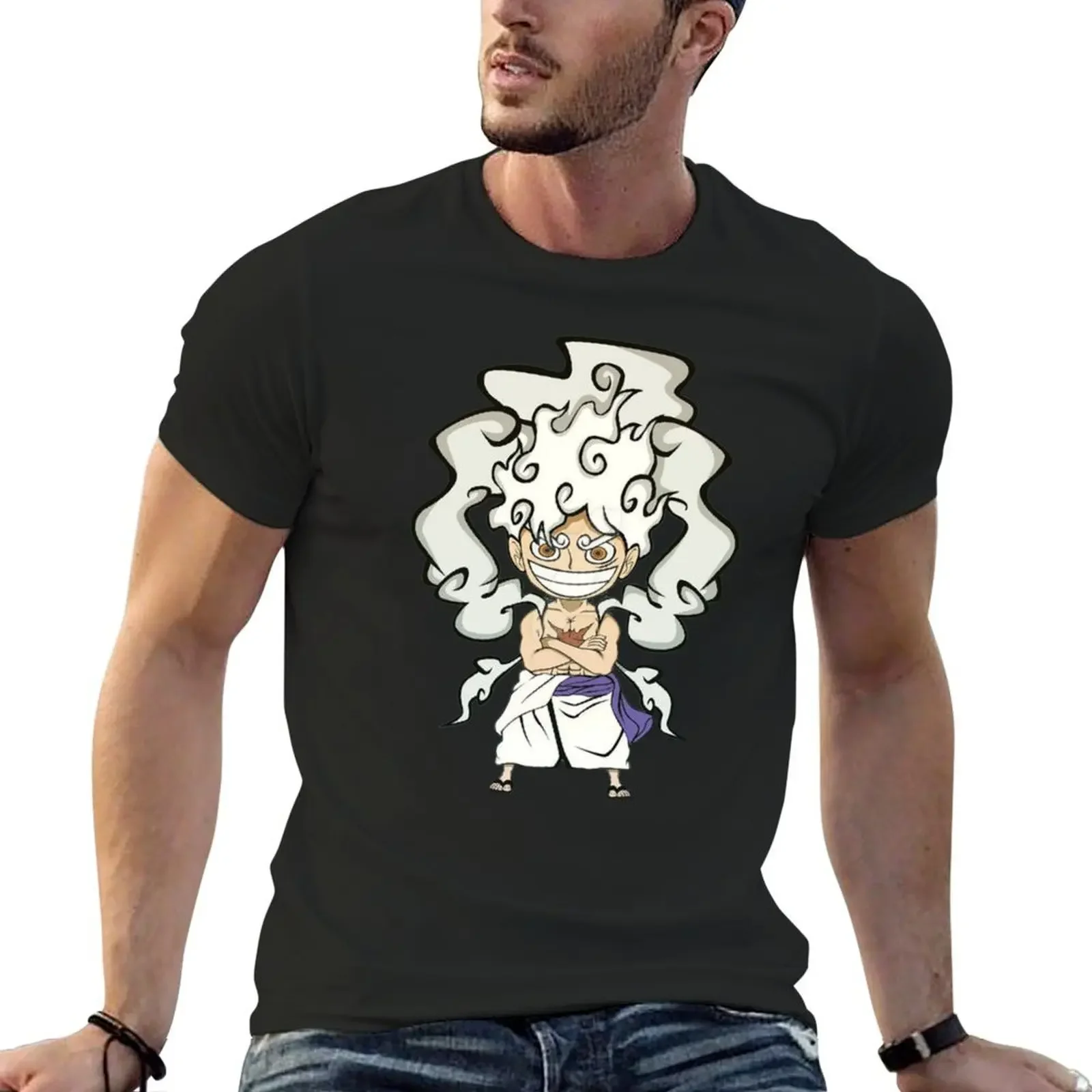 

Nika - Monkey D Luff - Gear 5 T-Shirt quick drying customs oversized anime shirts men