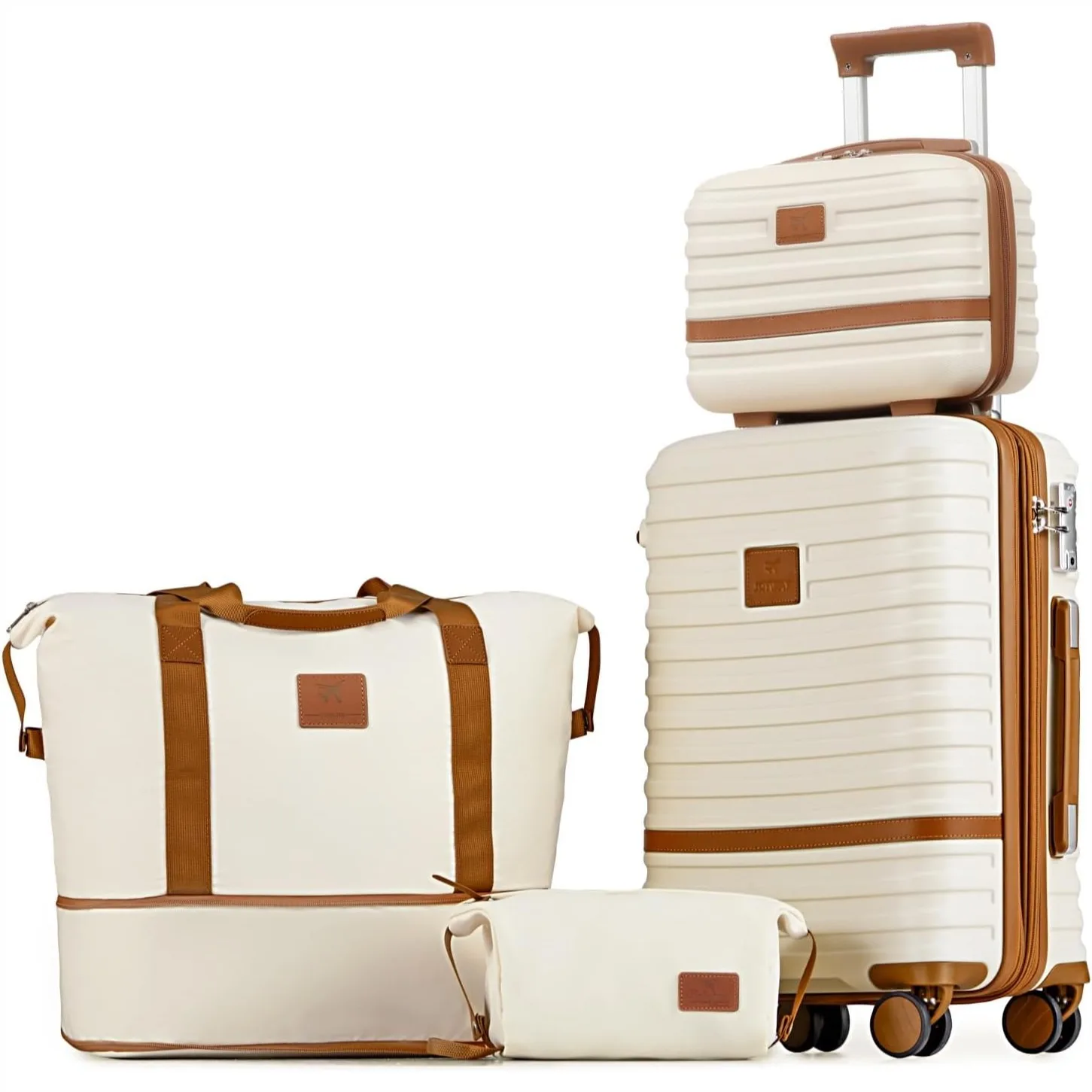 

Hard Shell Luggage Set 4 Piece, 20 Inch Carry On Expandable Suitcase with Spinner Wheels and TSA Lock, Lightweight ABS Travel