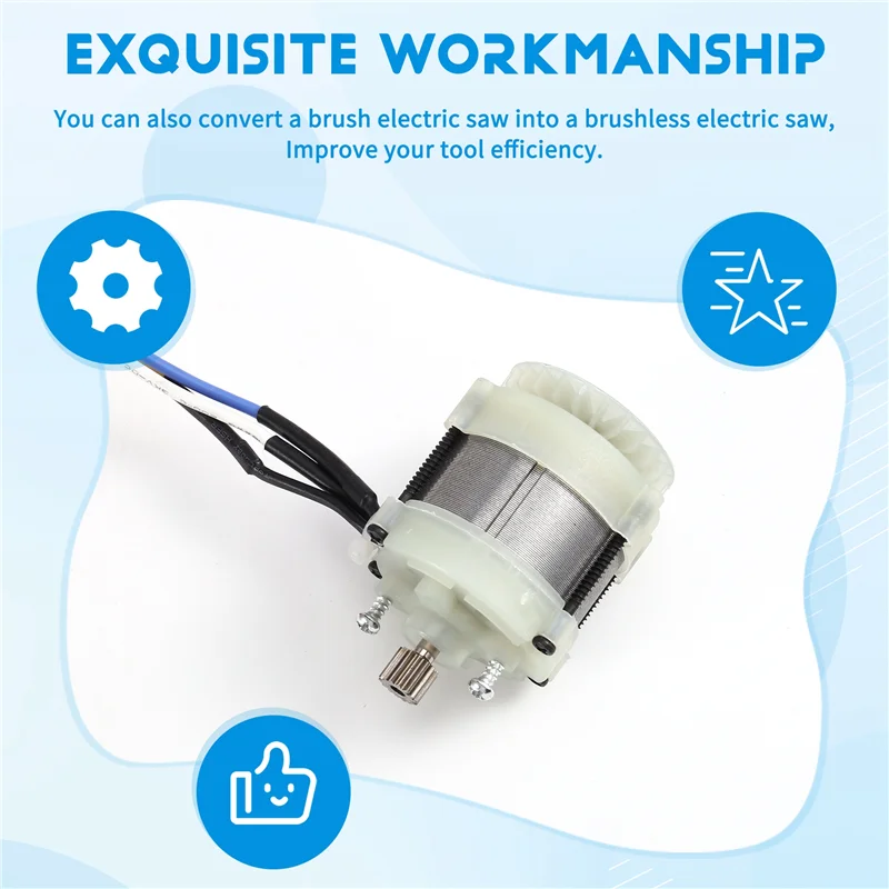 Brushless Motor Replace For 4/6/8 Inch Cordless Electric Chainsaw Upgrade Power Tools Accessory-ABGL