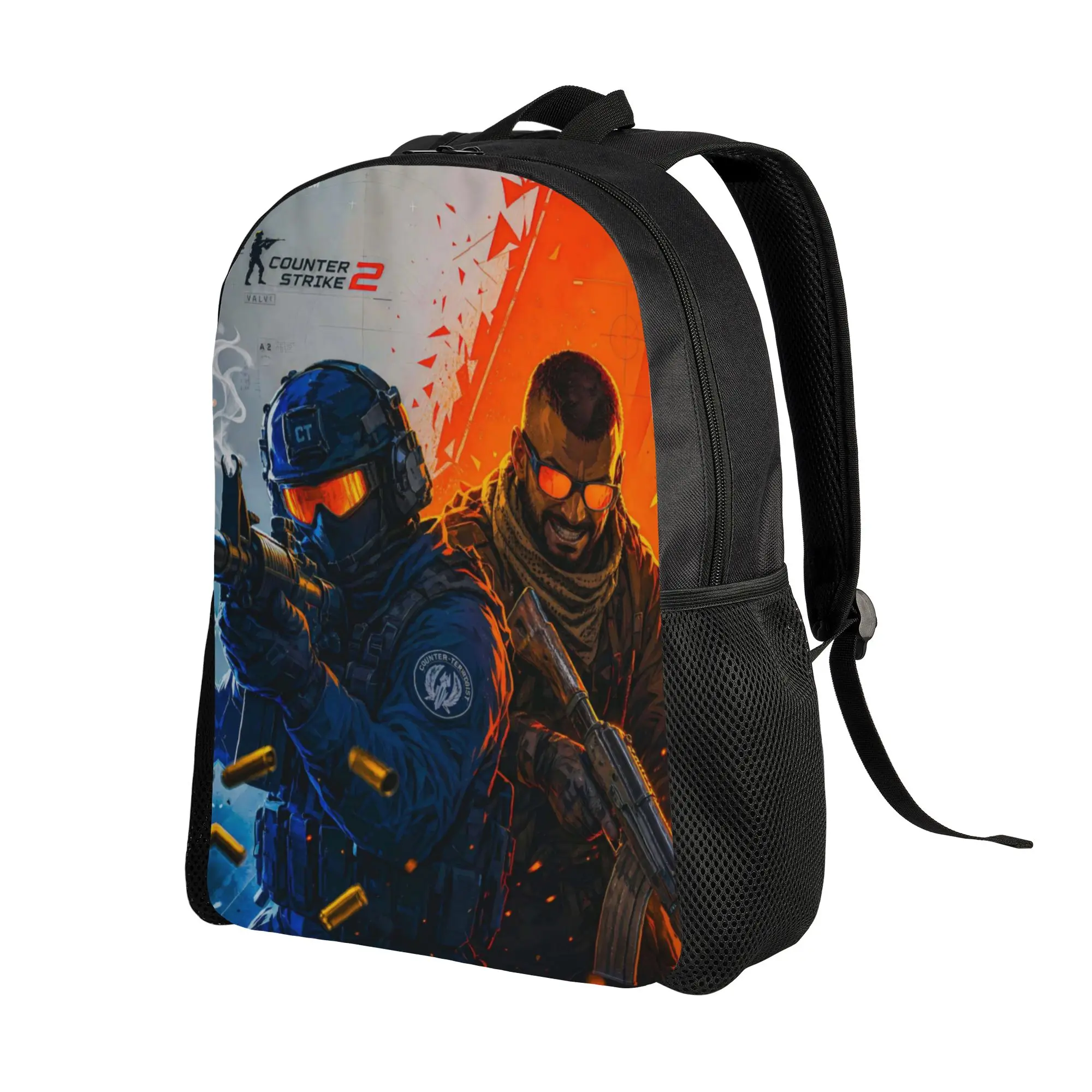 Knapsack Back to school season Counter Strike 2 Soldiers Battle Poster  Fashion Backpack