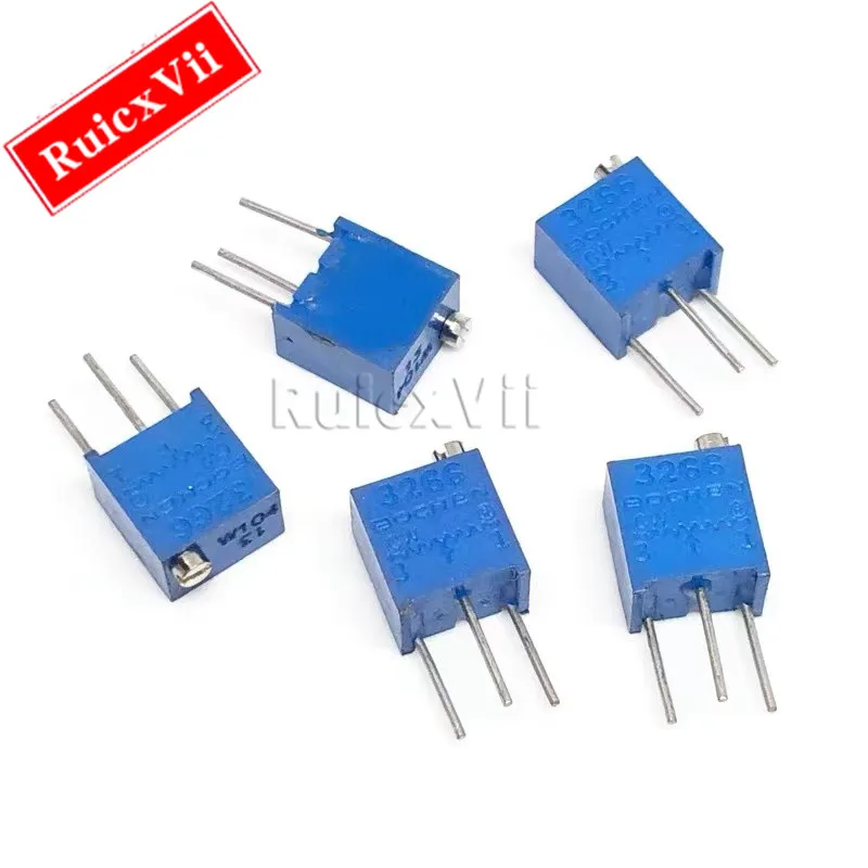 5pcs 3266W Precision Adjustable Resistor Potentiometer 101/102/103/104/105/202/203 Top Adjustment Multi-turn