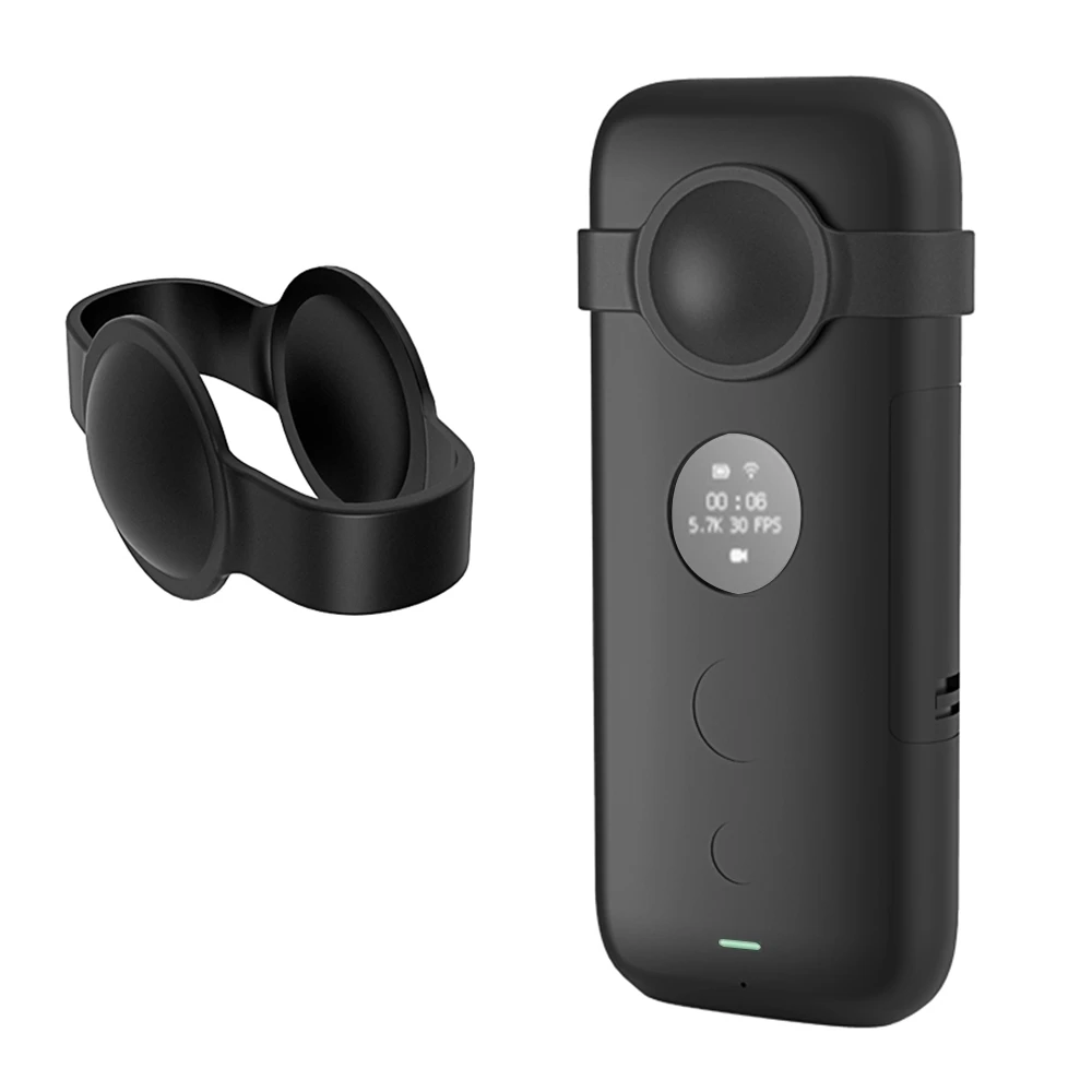 PULUZ Silicone Protective Case with Lens Cover For Insta360 ONE X  Panoramic Motion Camera Accessories