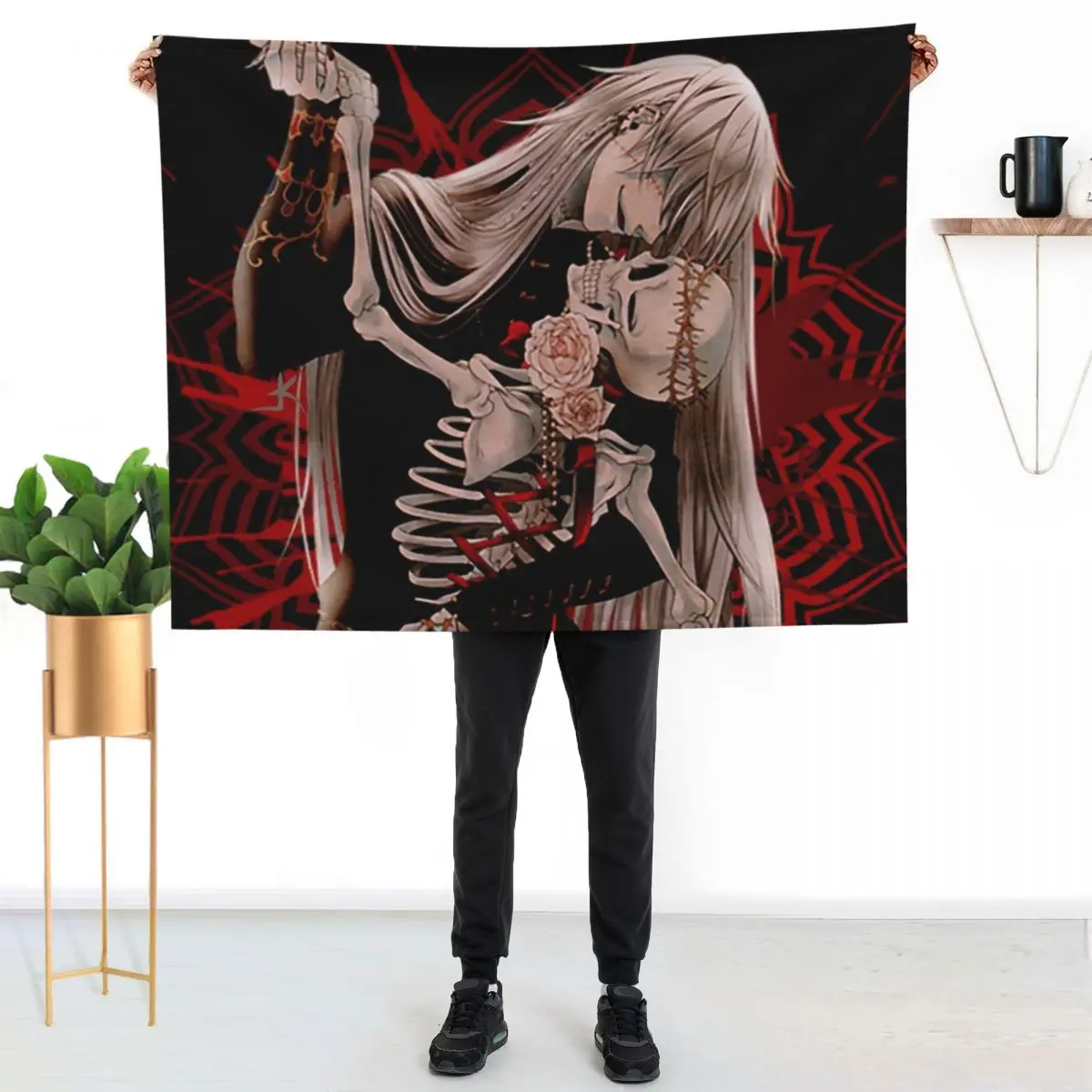 Undertaker Black Butler Throw Blanket Multi Purpose Soft Warm Blanket for Home Travel