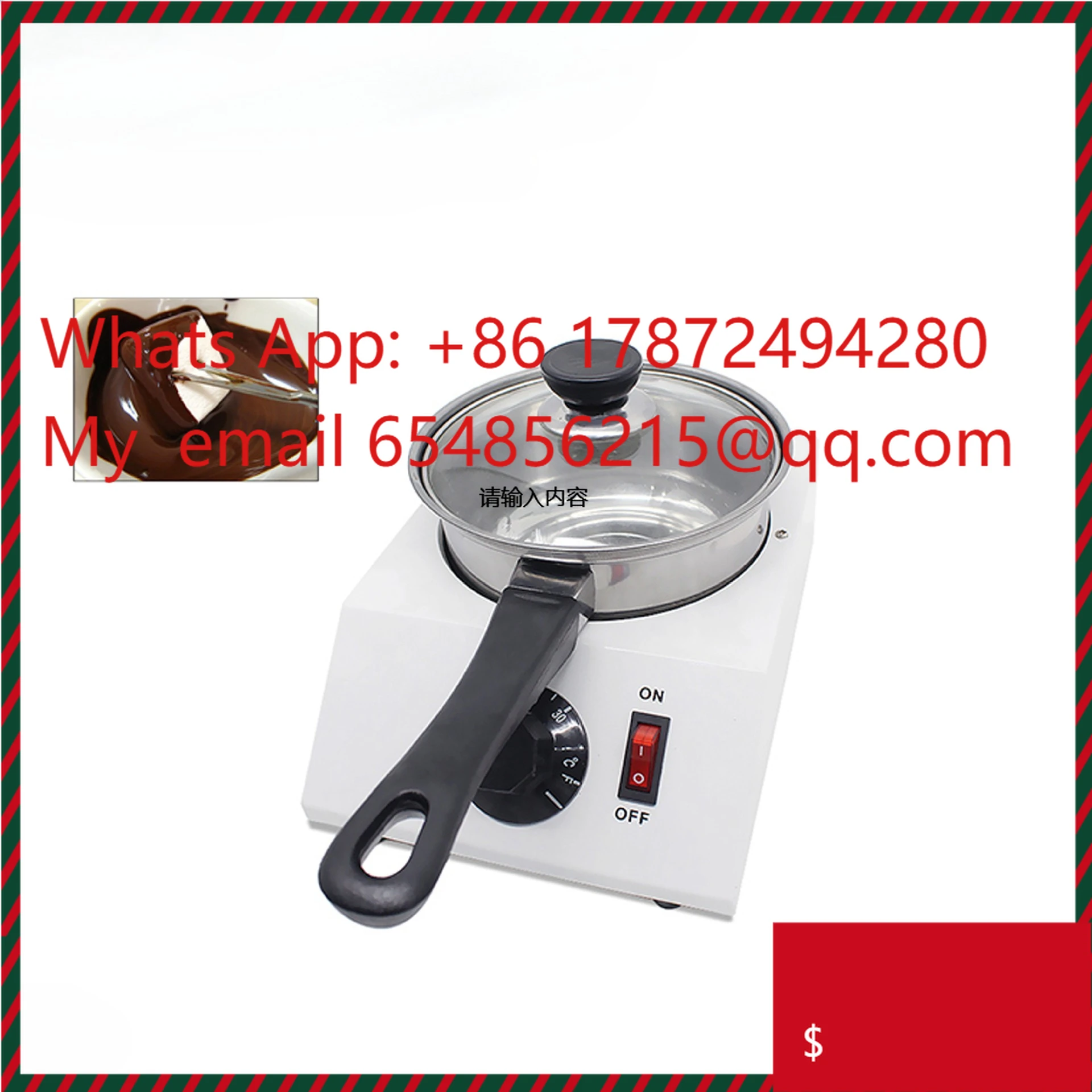 Electric Heated Chocolate Melting Pot Chocolate Furnace Hot Chocolate