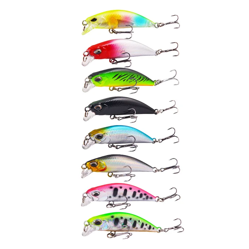 5cm 5g Artificial Minnow Shrimp Lure Fishing Hard Fake Fish Baits Spinning Wobbler Vinyl Top Water Carp
