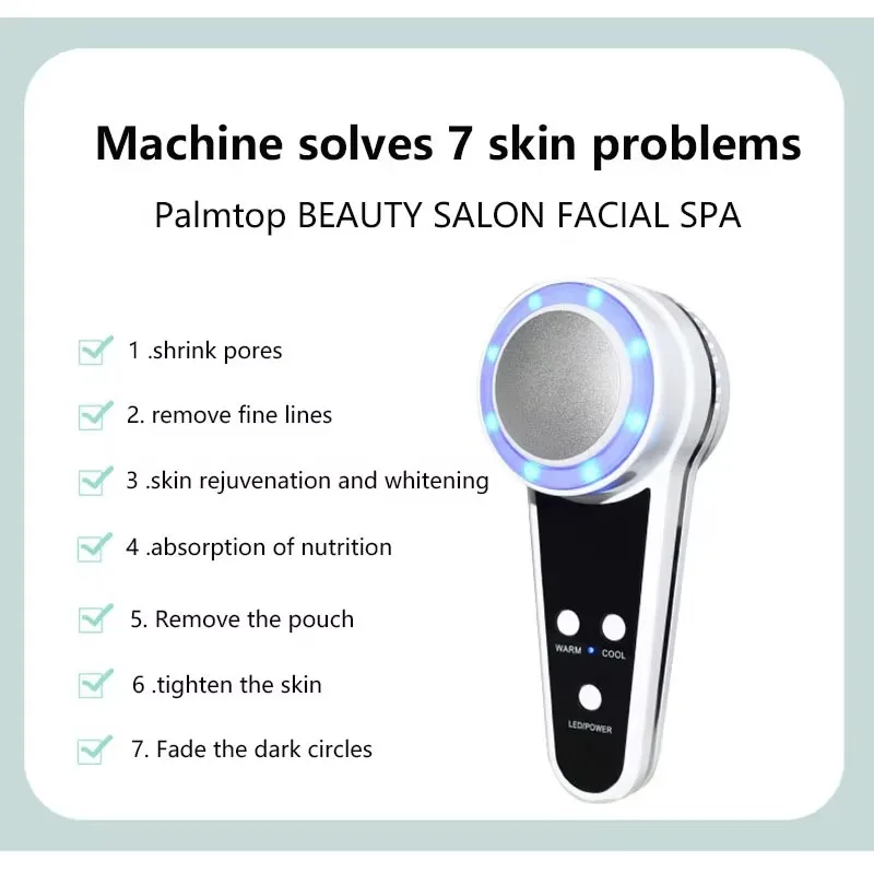 Cryotherapie Gezichtsverzorging Apparaat Hot Cold Hamer Blue Photon Acne Behandeling Gezichtsmassager Huid Lifting Verjonging Schoonheidsmachine