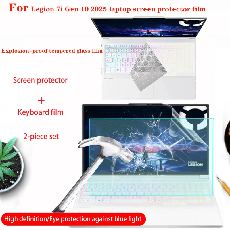 

For Legion 7i Gen 10 2025 computer screen film 16 inch legion 7 16IAX10 laptop privacy protective film keyboard film accessories