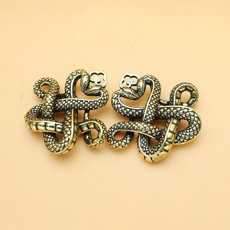 Copper Brass Mini Snake Antique Bronze Decor Figurines For Interior Decoration Desktop Ornament Pure Copper Miniatures Statue