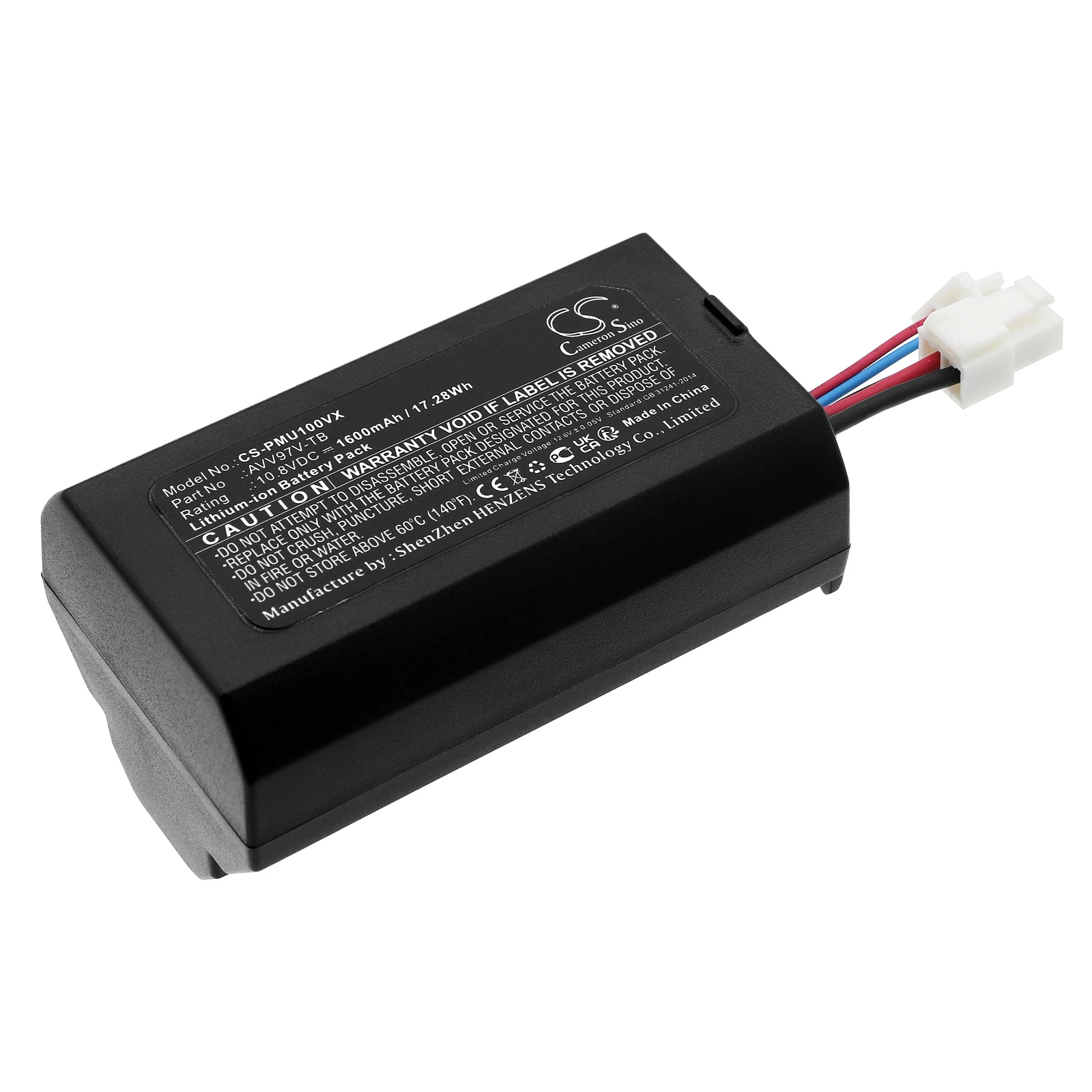 

Сменный аккумулятор CS для Panasonic MC-SBU1F-G, MC-SBU1F-H, MC-SBU1F-R AVV97V-TB, AVV97V-TB/H