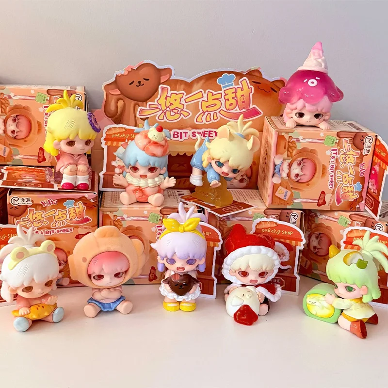 

YOBU It'S A Bit Sweet Series Blind Box Cute Collectible Action Figures Desktop Ornaments Girls Gift Kawaii Mystery Box Figurines