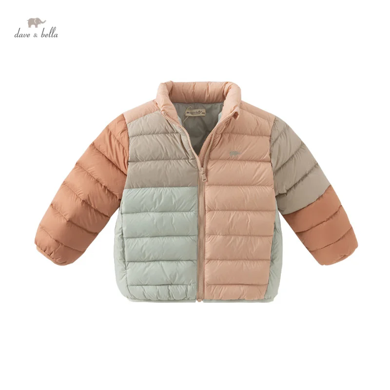 Dave Bella Kinderen Jongens Meisjes Witte Eendendons Top Bovenkleding 2024 Herfst Winter Casual Zachte Parka Outdoor Warm DB 4243349