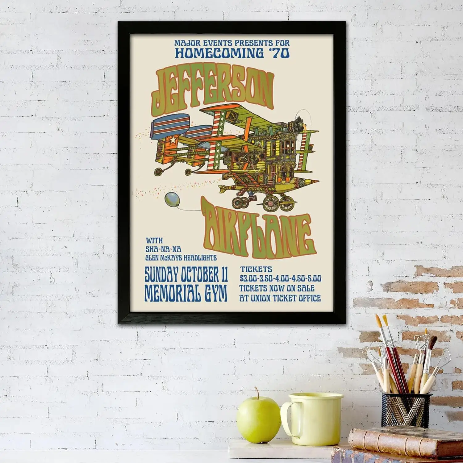 Jefferson Airplane Band Poster Prints Wall Art Canvas Painting Poster For Modern Family Living Room Home Decor