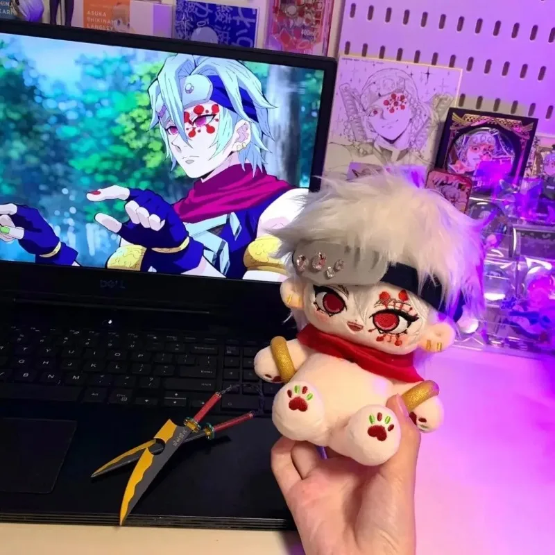 20cm Anime Game Cute Uzui Tengen Plush Cosplay Cotton Stuffed Doll Body Dress UP Plushie Toys Pillow Mascot Xmas Gift