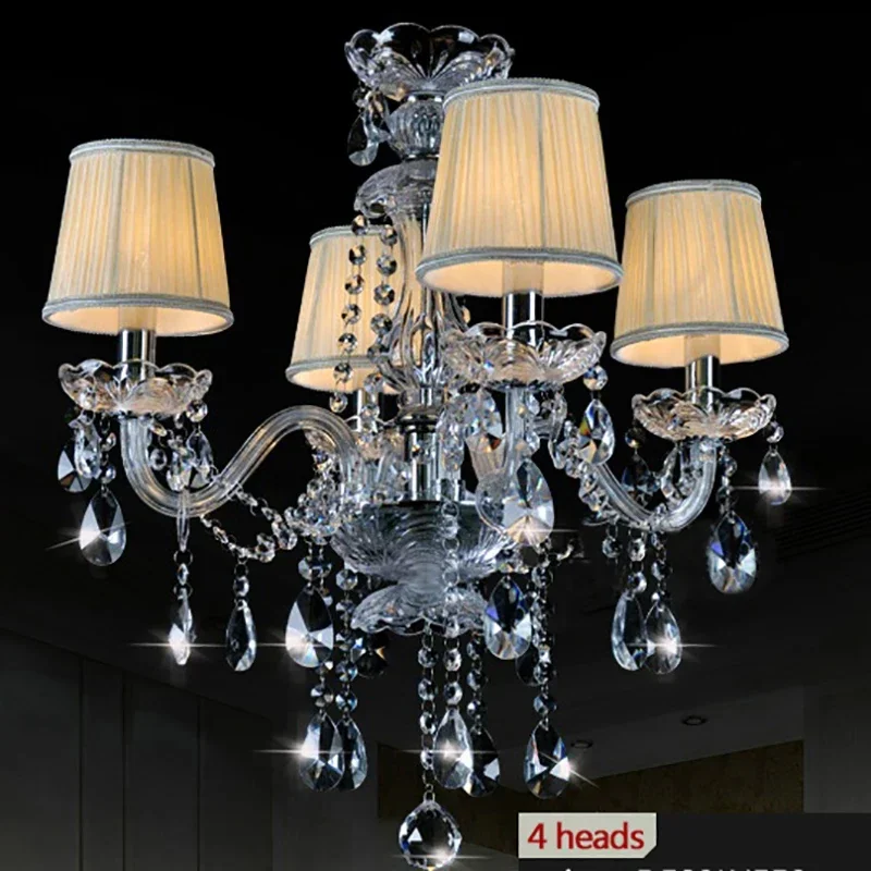 k9 clear crystal chandelier lampshade  lustre  cristal para sala  jantar moderne modern kitchen chandeliers