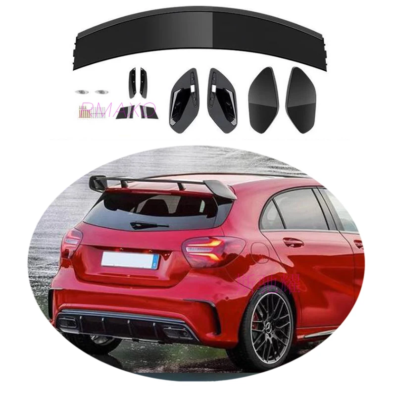 For Benz GLA hatchback  Spoiler 2016-2018 GLA 180 GLA200 260 Spoiler TF ABS plastic Material Car Rear Wing Color Spoiler