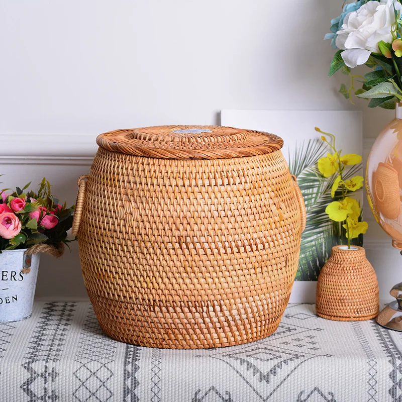 Vietnam handmade autumn rattan woven box daily storage interior ornament home living room household sundries storage box