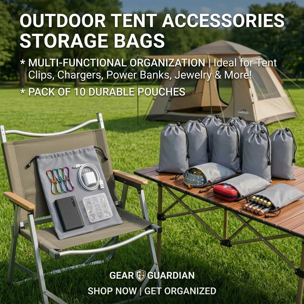 

10pcs Oxford Tent Reflective Windproof Rope Storage Bag Waterproof Bag Thermal Fleece Bag for Headset Cable Coin Phone Earphone