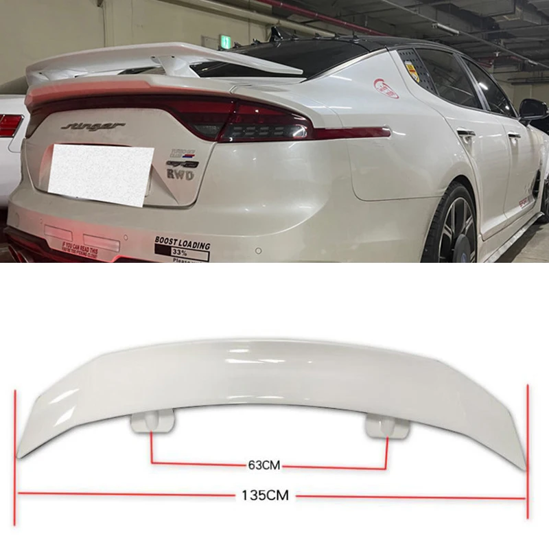 For NEW KIA Stinger Universal Spoiler WING K2 K3 K5 K9 ABS Material Car Trunk Black Rear Lip Tail Decorative Accessories 2000-22