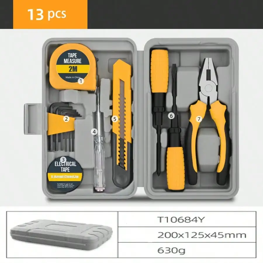 

Многофункциональный подарочный набор инструментов - Комплект для дома с плоскогубцами, разводным ключом и молотком-гвоздодером