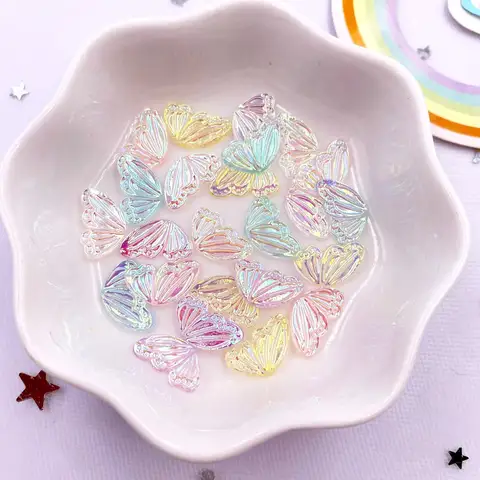 100pcs AB 수지 반짝이 미니 크리스탈 요정 날개 아트 네일 플랫 백 라인 석 인형 DIY 웨딩 스크랩북 장식 공예 L795 Best5