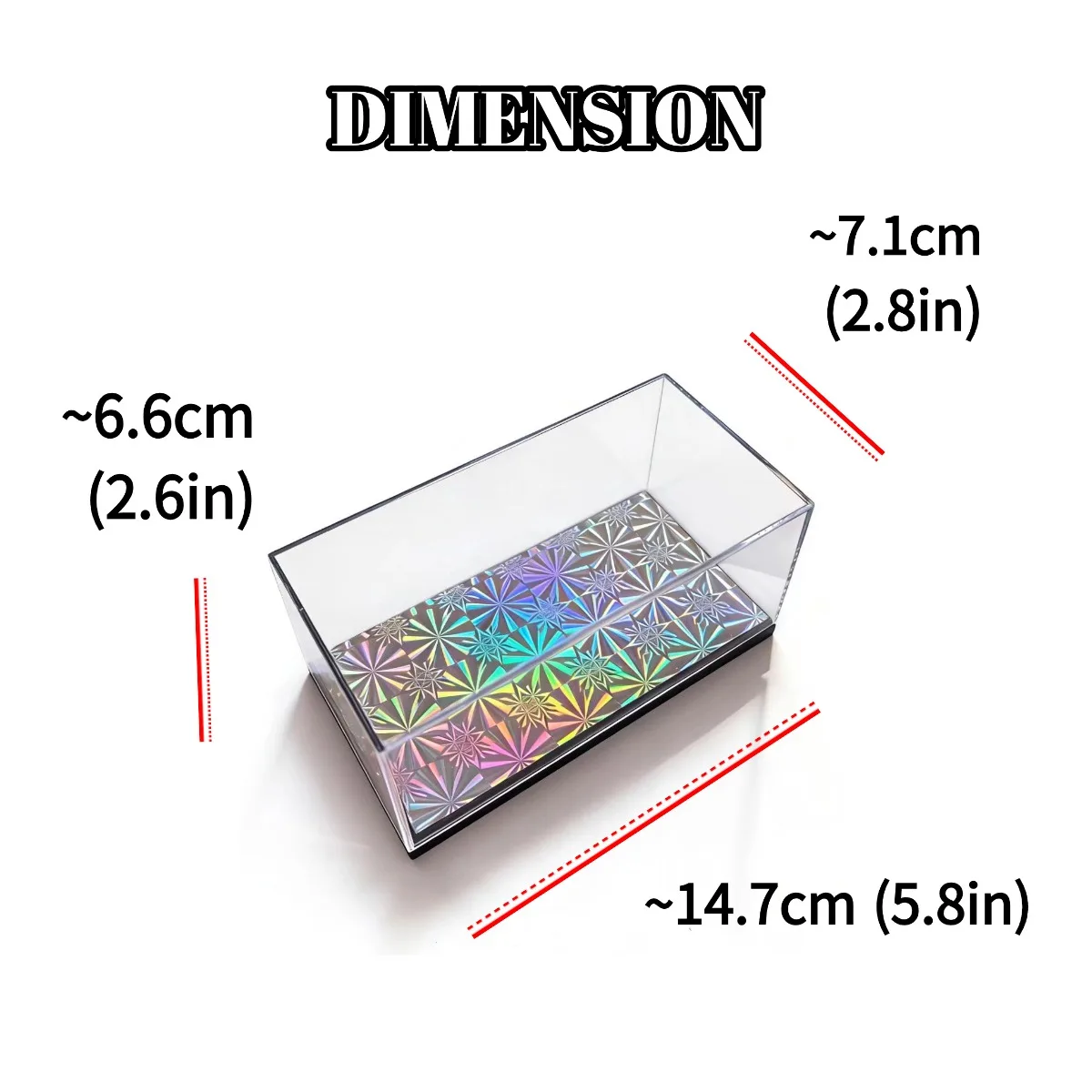 Acryl Display Box 5.8 "x2.8" voor Schaal 1:43 1:64 1:87 Auto Model Collectible Storage Case Figuur miniatuur DIY Gebouw Diorama