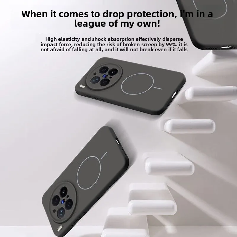 For VIVO X300 Ultra X200 Pro Case Magnetic Skin Feeling Liquid Silicone for Magsafe Case for Vivo X300S Wireless Charging Cover - view 4