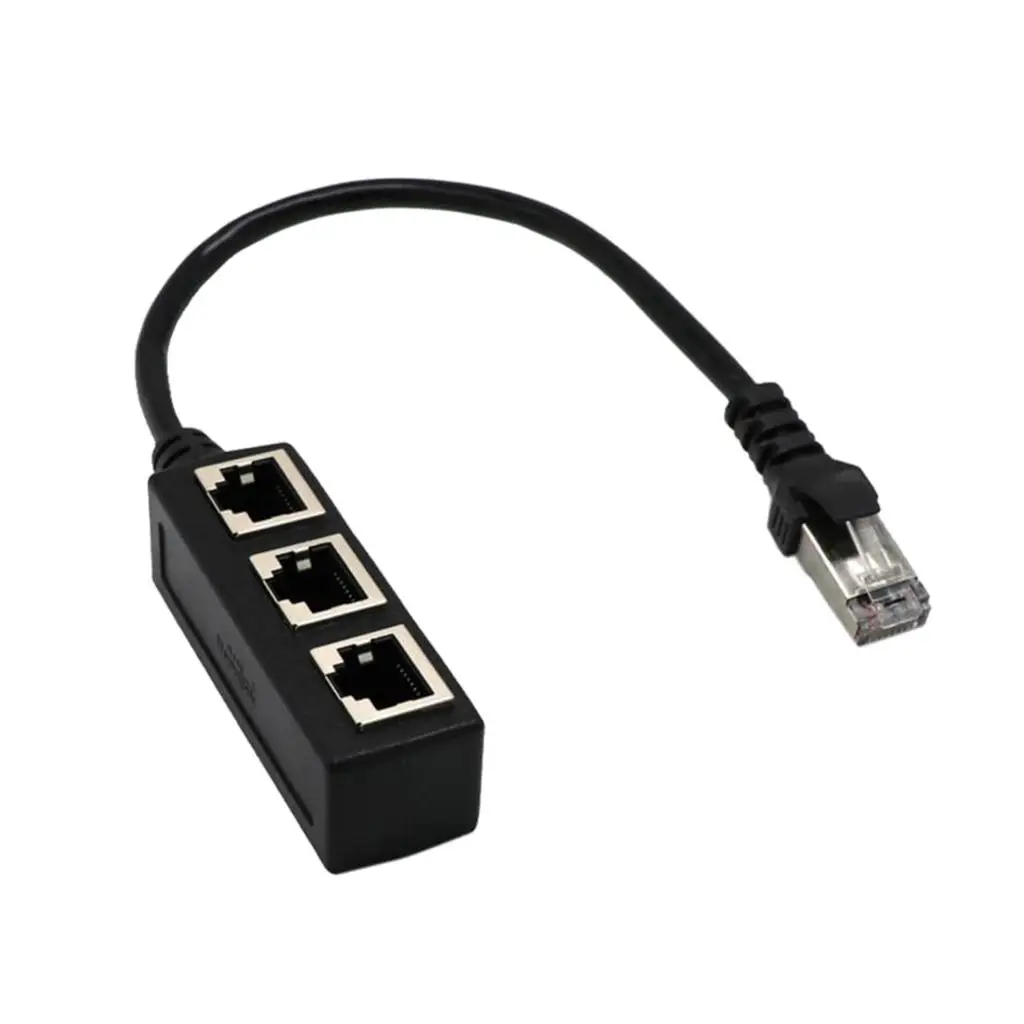 Network Splitter Cord, Male to Female Socket Port Network Y Extender Cord Suitable for