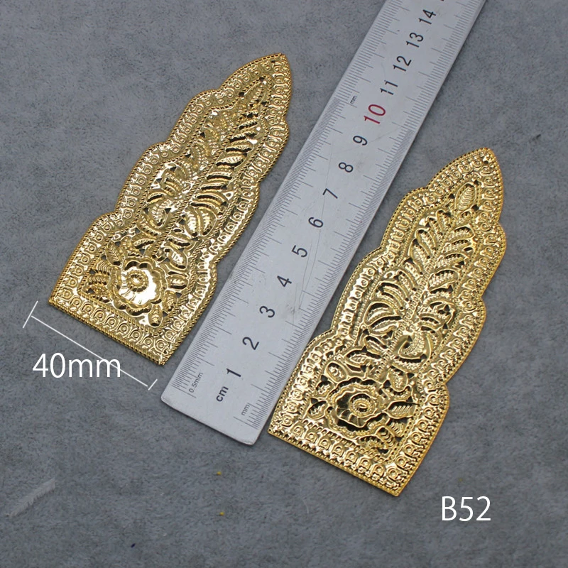 Peacock Feather Wing Filigree Wraps Connectors Metal Crafts Gift Hair Jewelry Accessories Ancient Fashion Decorative DIY Halo