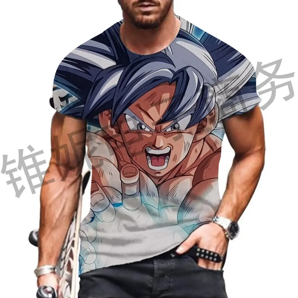 Goku Vegeta Dragon Ball Z 2024 Men's T Shirt Short Sleeve Tee Summer Saiyan O-collar Y2k Cool Trend 110-6XL Man Clothes New Tops