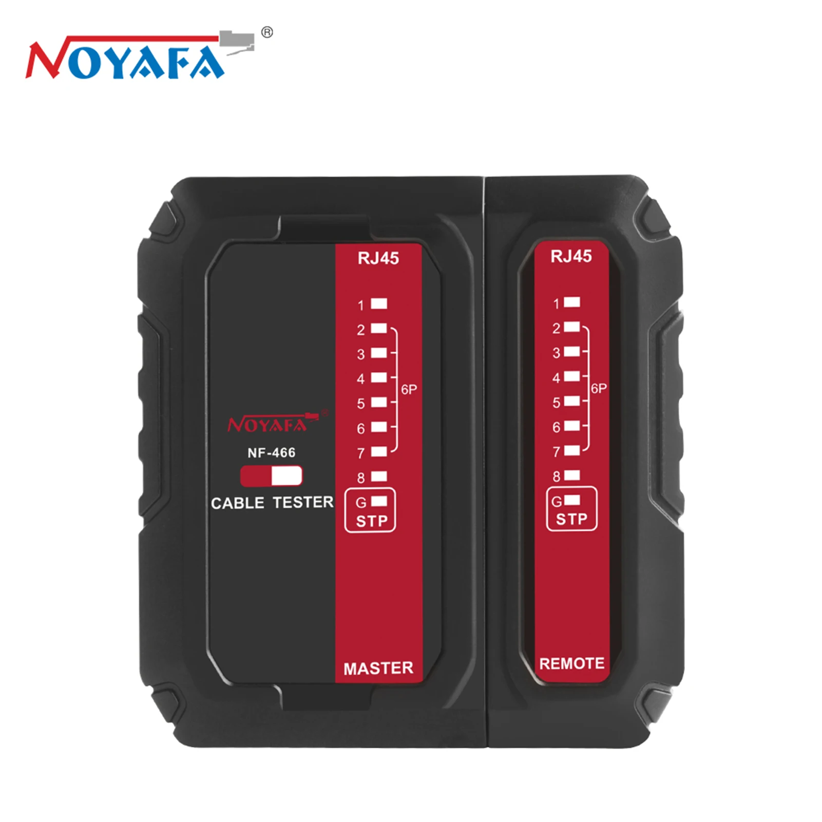 NOYAFA NF-466 Network Cable Tester POE Wire Checker Launcher & Receiver UTP STP Cable Continuity Tester RJ45/RJ11/R]12/CAT5/6/7