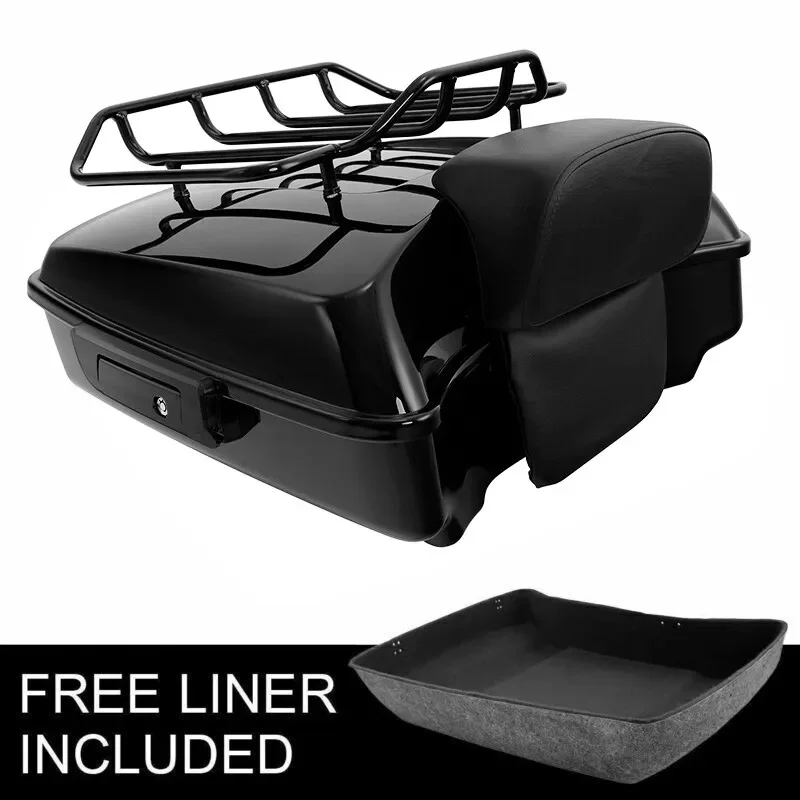 

Motorcycle Chopped Pack Trunk Rack Razor Backrest For Harley Tour Pak Touring Road King Road Glide Electra Glide 2014-2019