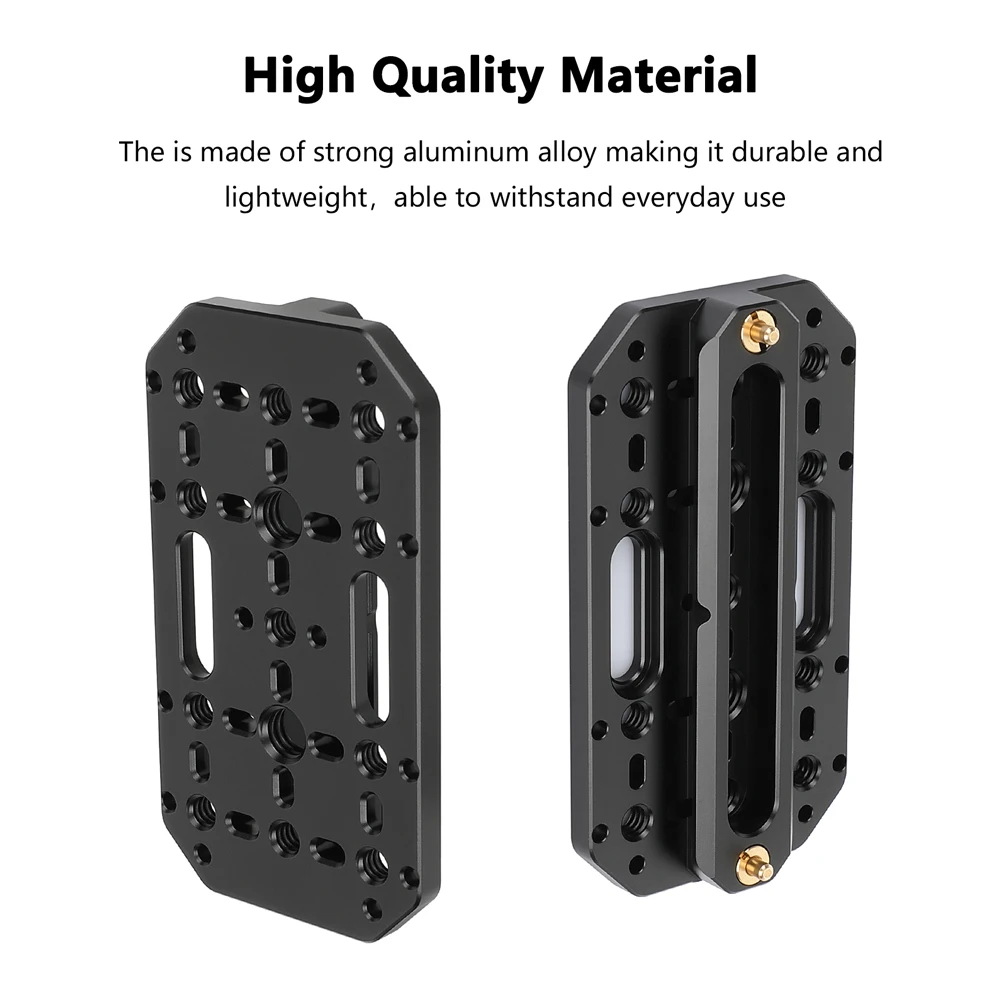 CAMVATE Camera Cheese Mount Plate With Nato Rail Clamp 1/4 3/8 ARRI Locating Holes For DSLR Camera/Monitor Cage