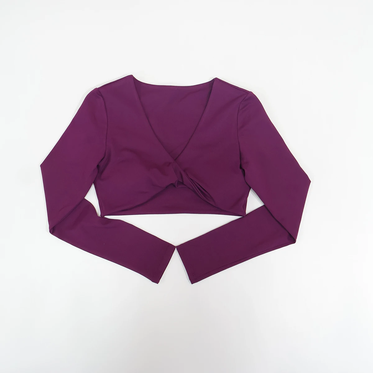 Langärmliges Damen-Fitness-T-Shirt mit tiefem V-Ausschnitt für Laufen im Freien, Yoga-Kleidung, Herbst-/Winter-Kollektion, Lauf- und Fitness-Top – Detail 4