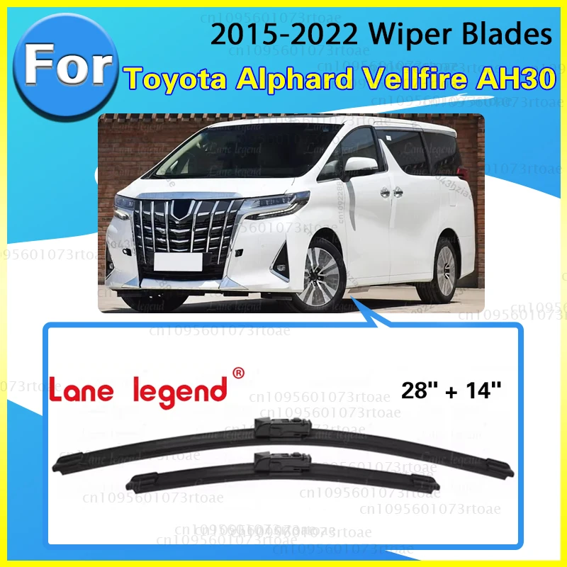 Wischerblätter 28 "+ 14" Frontscheibe Windschutzscheibe Fenster Autozubehör für Toyota Alphard Vellfire AH30 30 2015 - 2022
