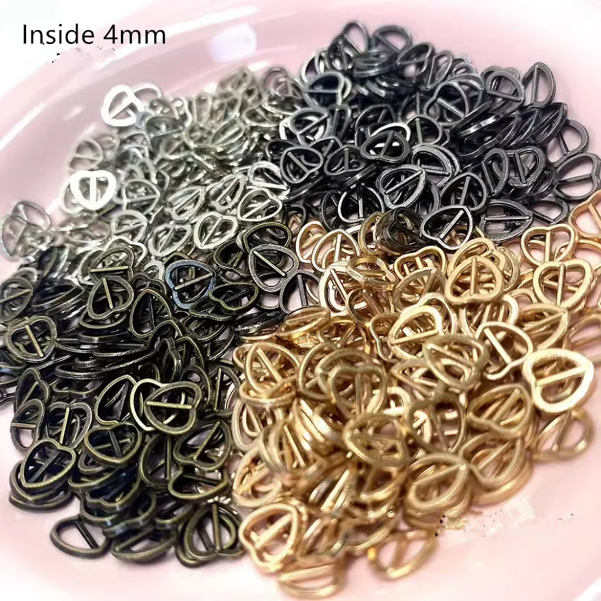 30Pcs 4mm Mini BJD Doll Metal Buttons Belt Buckle for DIY Doll Bags Shoes Clothes Handmade Clothing Sewing Accessories