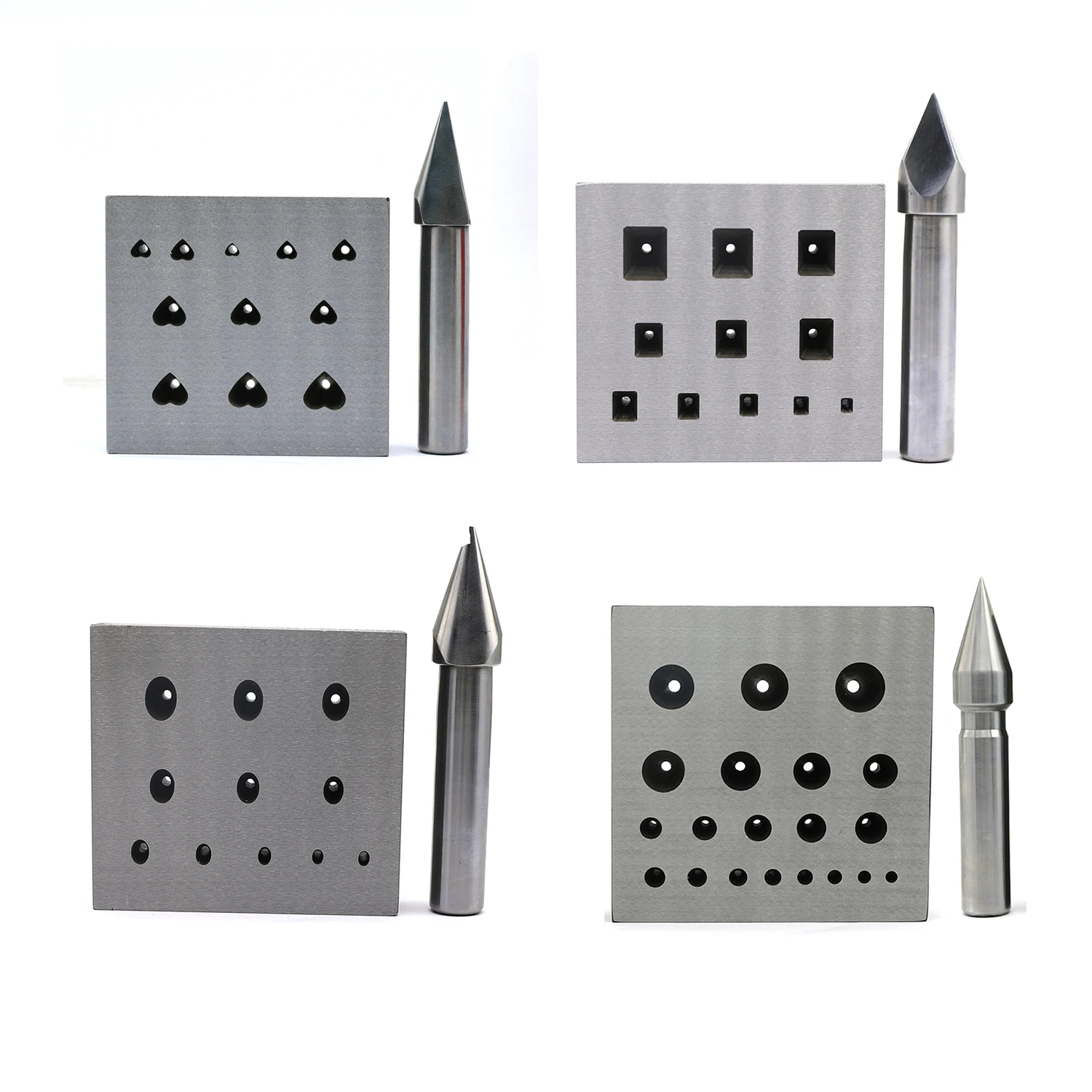Kinway Heart Bezel Forming Block Oval Square Shape Hardened Steel Hand Tool for Jewelry Making Cutter