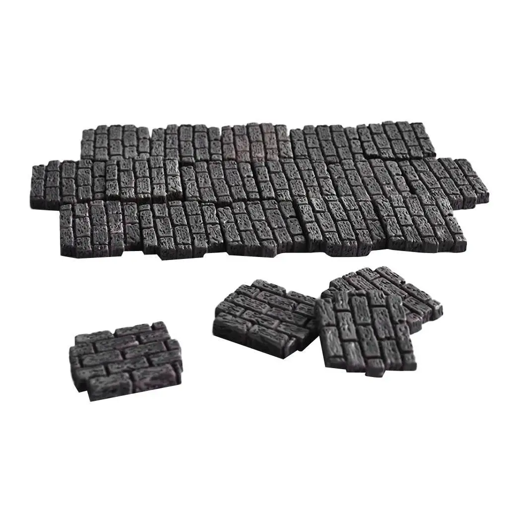 Miniatura Resin Brick Wall Fortress, Model Building Kits, Layout Paisagem, 20x