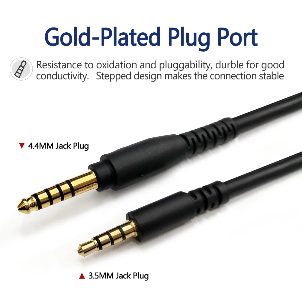 4.4MM to 3.5MM jack plug Technical Headphone Upgrade Cable Audio Replacement Line Suitable for Audio-Technica ATH-GDL3 GL3