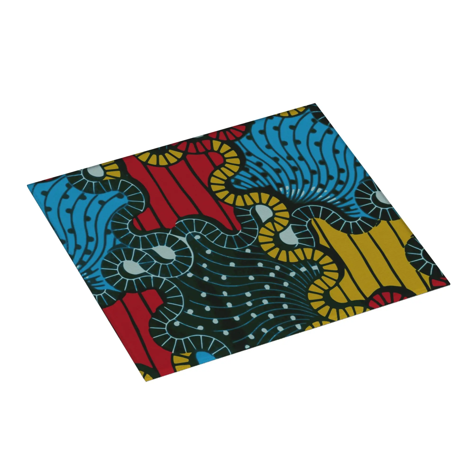 Drying Mat For Kitchen African Ankara Fabric Barware Tableware Oil Proof Tribal Geometric Art Washable Kitchen Sink Drying Pad