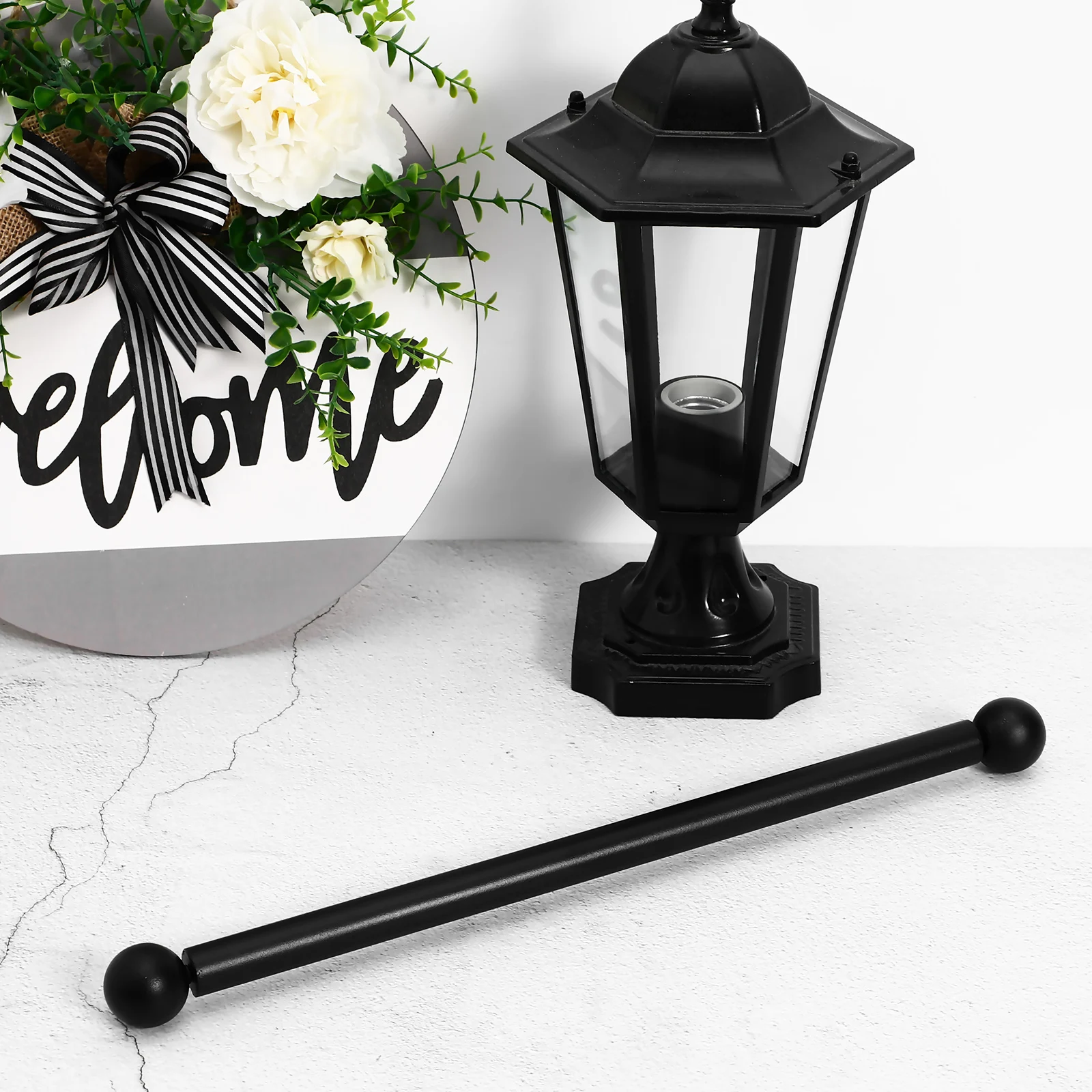 

Aluminium Alloy Lamp Post Arm Ladder Rest Heavy Duty Metal Rod Outdoor Light Pole Replacement Part Dual Ball Ends Sleek Design